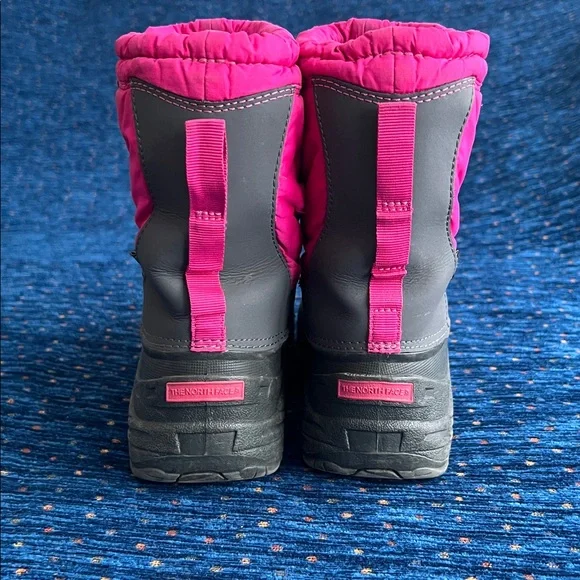 The North Face girls size 2 Alpenglow winter boots Fuchsia and Charcoal - Picture 6 of 10